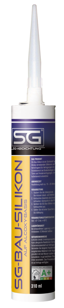 SG-Bau-Silikon - Farbton Silbergrau/ Cremeweiß
